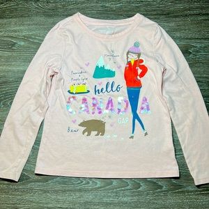 GAP Kids Girls Canada long sleeve tee shirt
